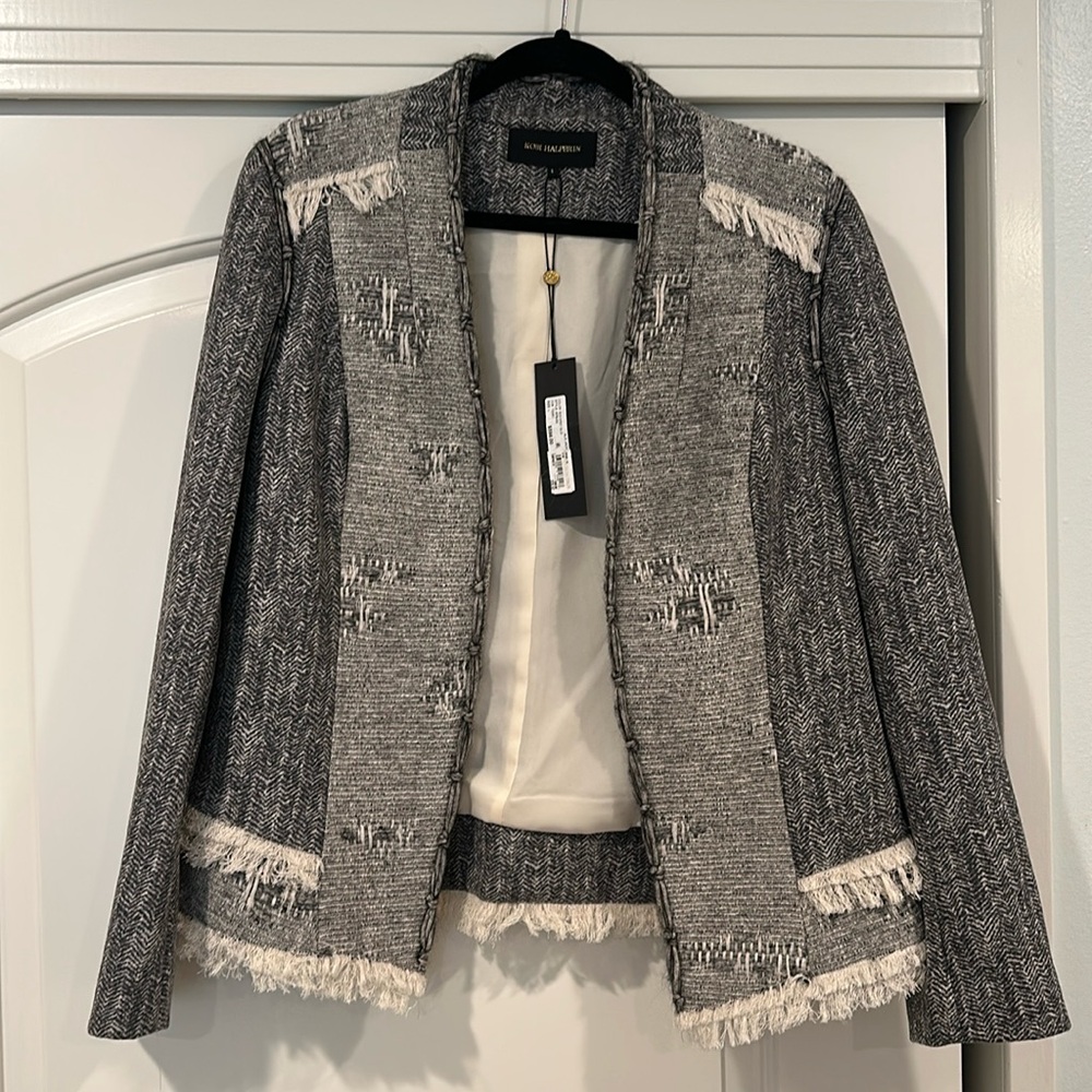 NWT Kobi Halperin Unique and Beautiful Gray Jacket